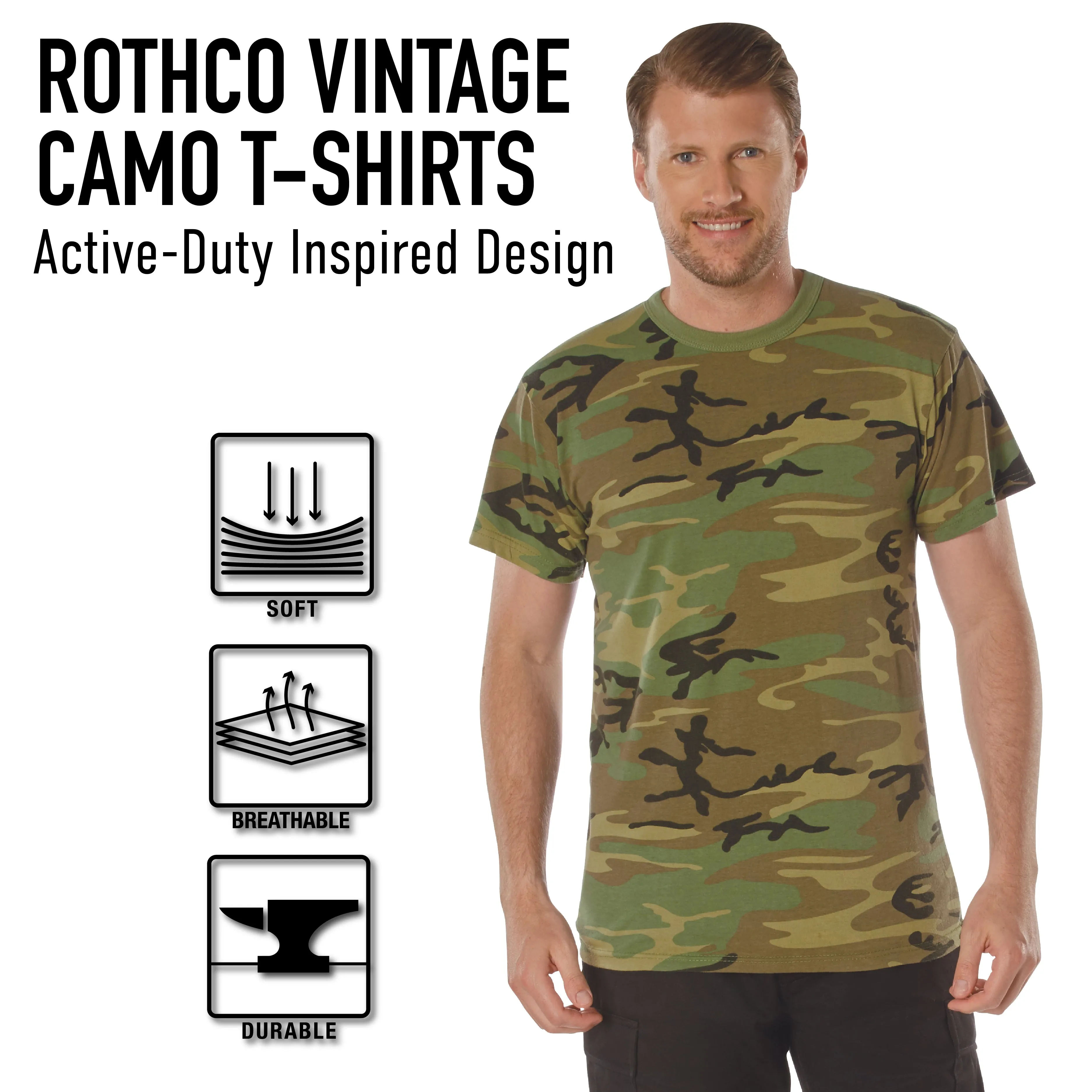 [Vintage] Digital Camo Poly/Cotton T-Shirts