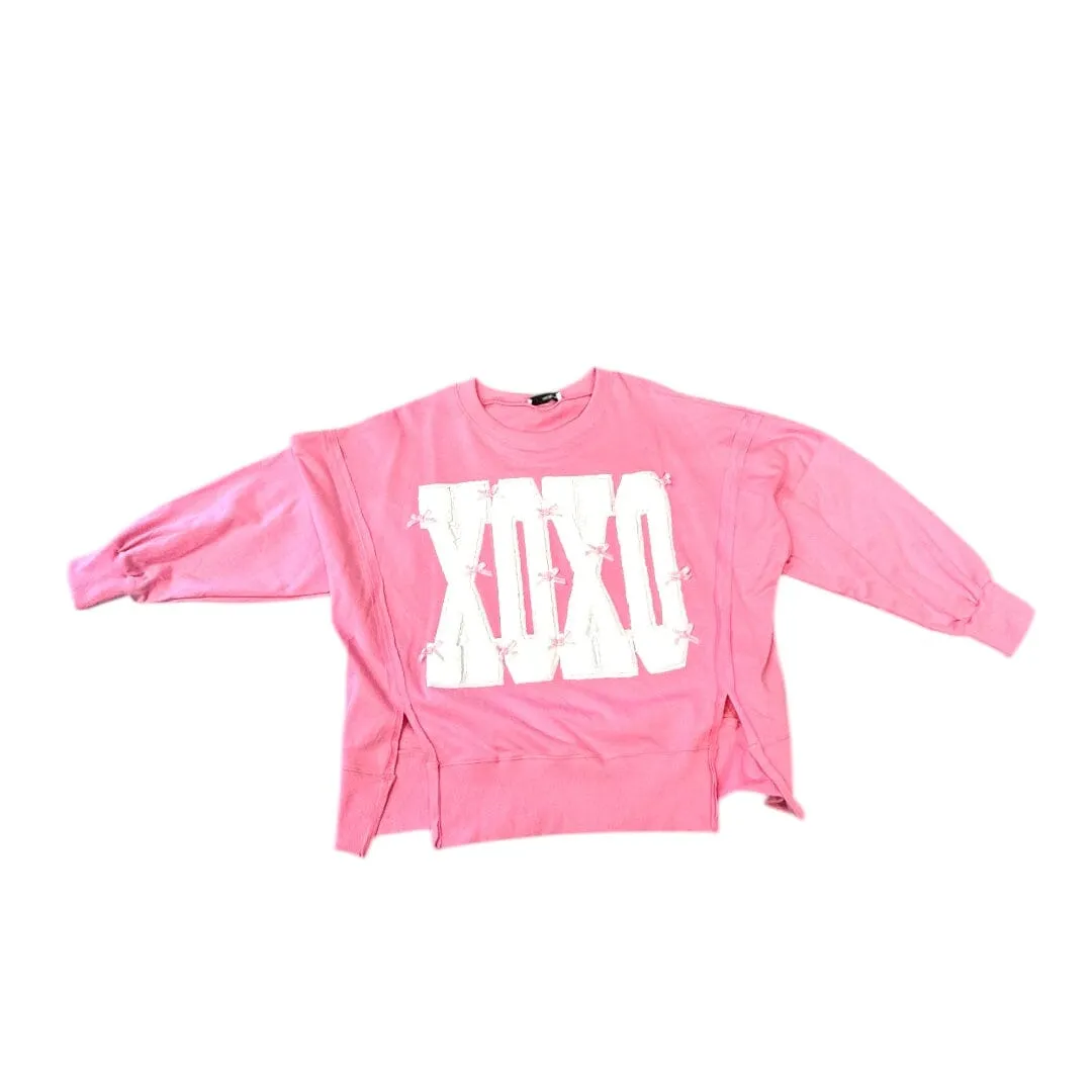 XOXO SEQUINS AND BOXS SWEATSHIRT