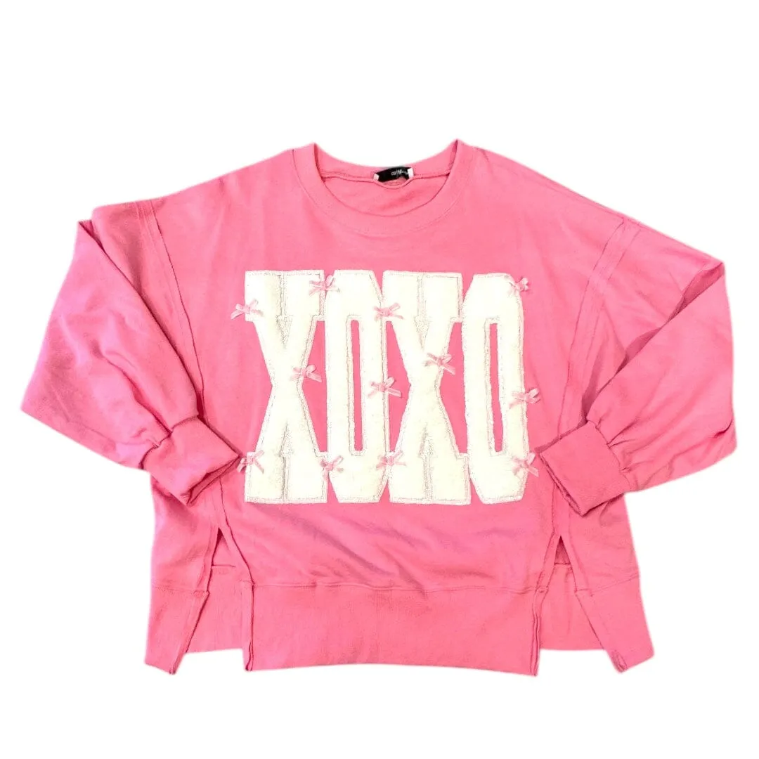 XOXO SEQUINS AND BOXS SWEATSHIRT