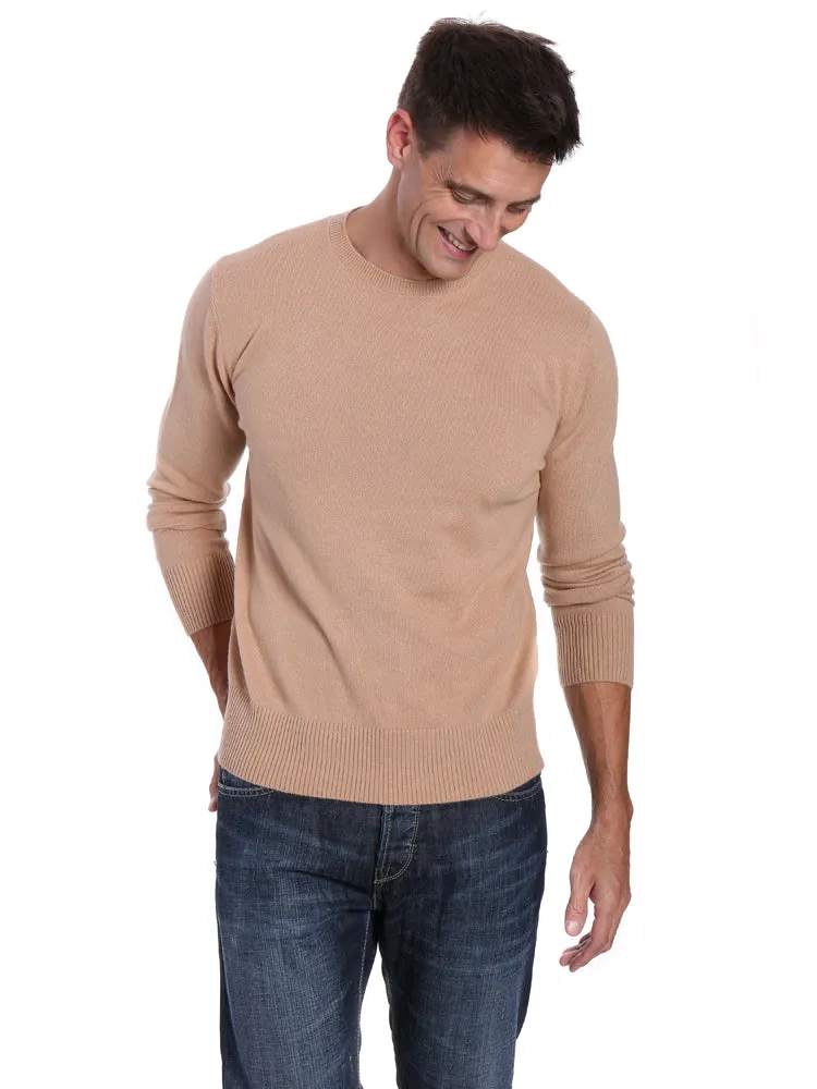 Zainuno Moizni Men's 100% Cashmere Crew Neck Pullover Sweater